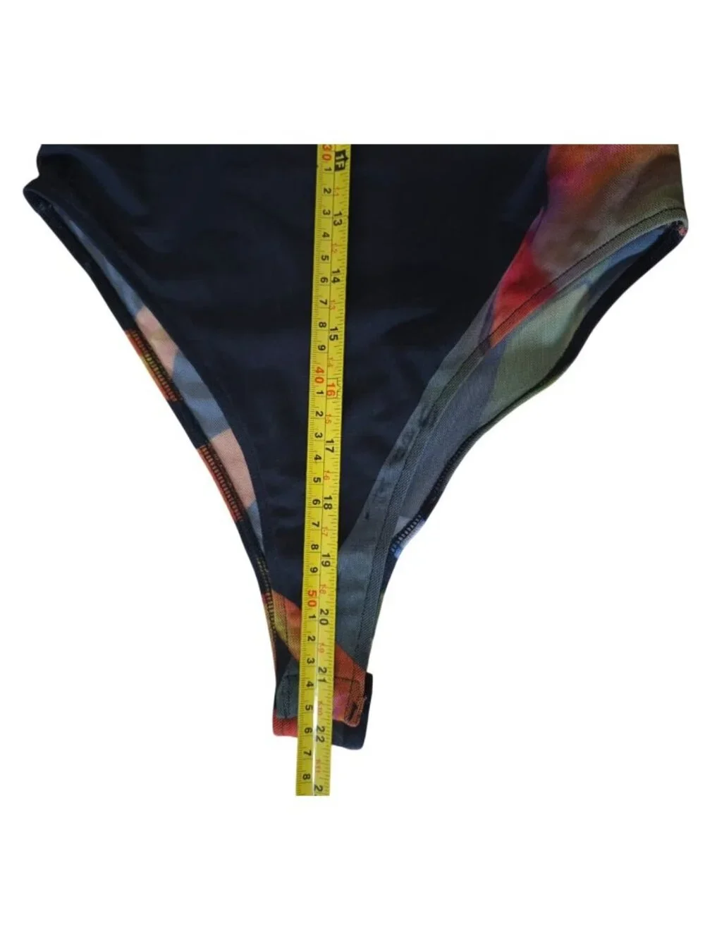 Zara Tropical Print Strapless One Piece Swimsuit Bandeau Multicolor